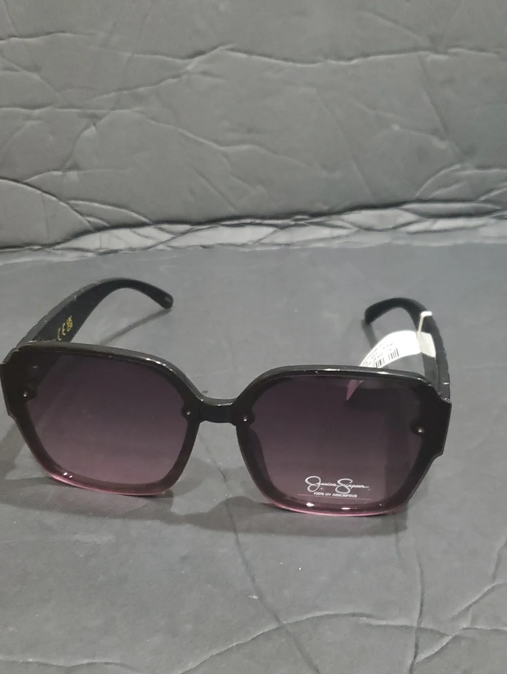 Jessica Simpson j6241 black gradient frame quilted arms square sunglasses‎ new